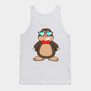 Mole with Tie & Sunglasses Tank Top